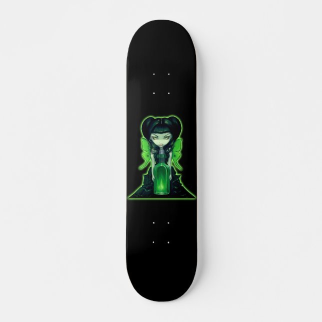 Absinthe fairy gothic absinth art Skateboard Deck (Front)
