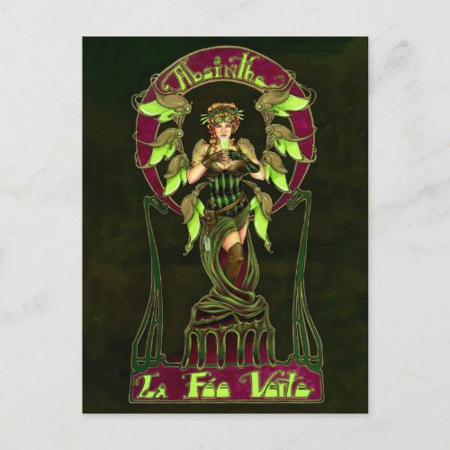 Absinthe Fairy Postcard