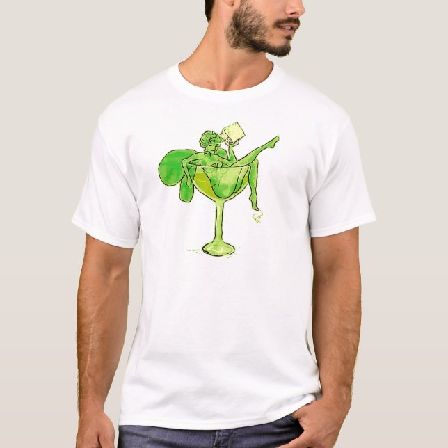 Absinthe Girl In Glass (no text) T-Shirt (Front)