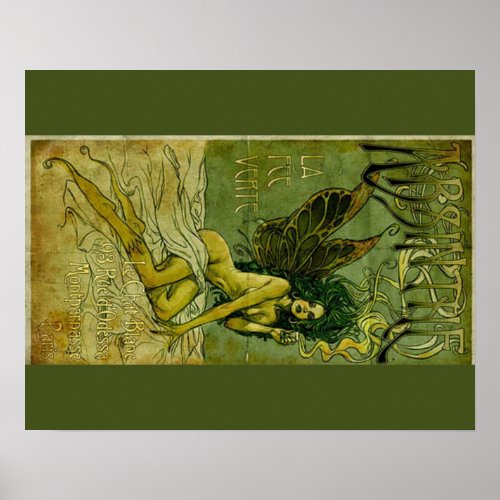 Absinthe Green Fairie Poster