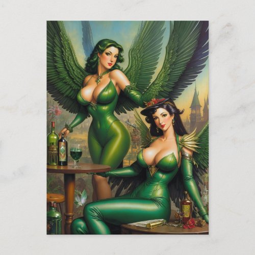 Absinthe Green Fairies  Postcard