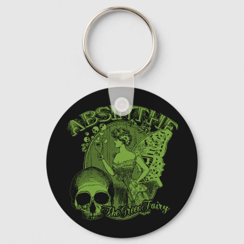 Absinthe Green Fairy Lady Keychain