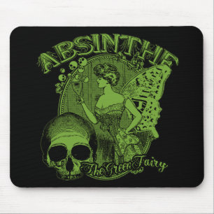Absinthe Green Fairy Lady Mouse Pad