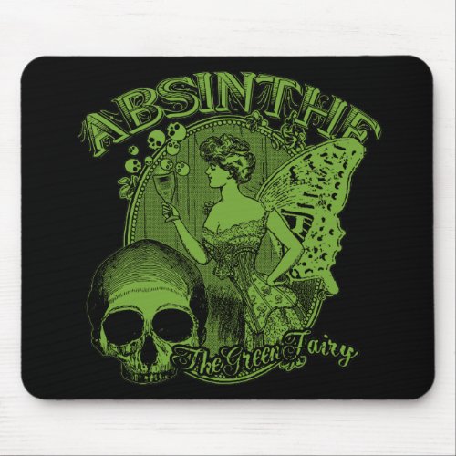 Absinthe Green Fairy Lady Mouse Pad
