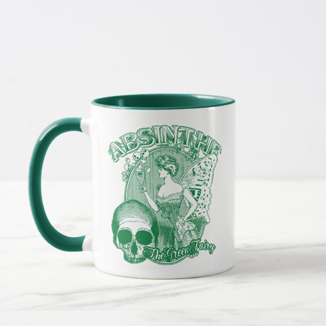 Absinthe Green Fairy Lady Mug (Left)