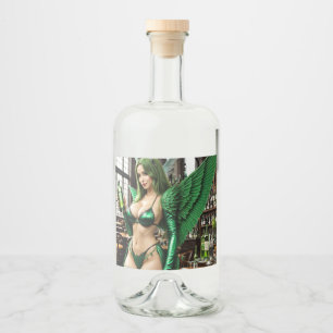 Absinthe Green Fairy Liquor Bottle Label