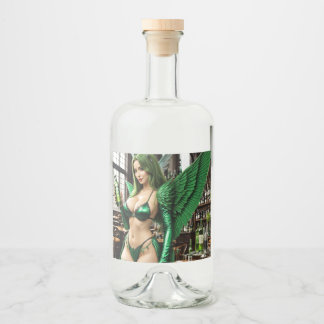 Absinthe Green Fairy Liquor Bottle Label