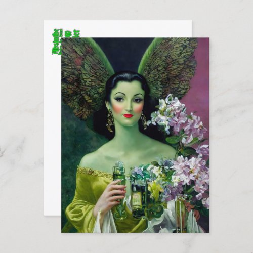 Absinthe Green Fairy  Postcard