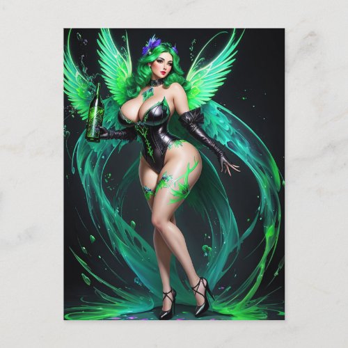 Absinthe Green Fairy  Postcard