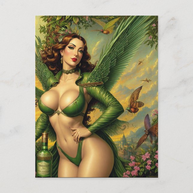 Absinthe Green Fairy  Postcard (Front)