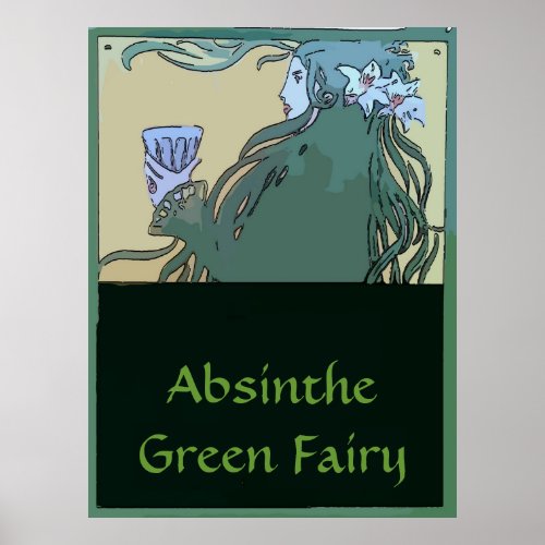 Absinthe Green Fairy Poster