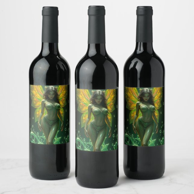 Absinthe Green Fairy Wine Label (Bottles)