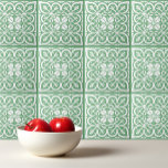 Absinthe Green pattern Portuguese Mediterranean Ceramic Tile