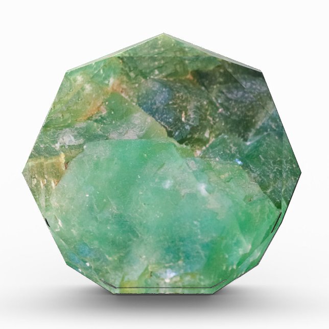 Absinthe Green Quartz Crystal Award (Front)