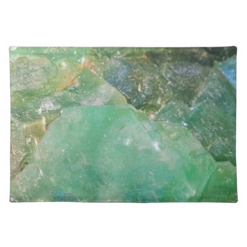 Absinthe Green Quartz Crystal Cloth Placemat