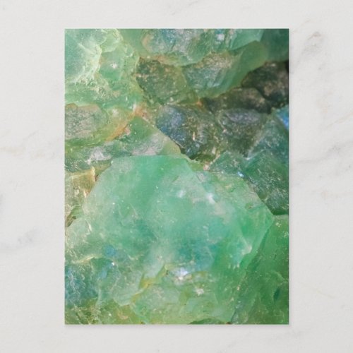 Absinthe Green Quartz Crystal Postcard