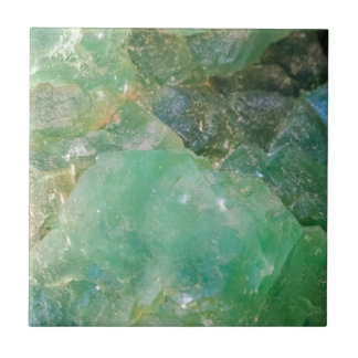 Absinthe Green Quartz Crystal Tile