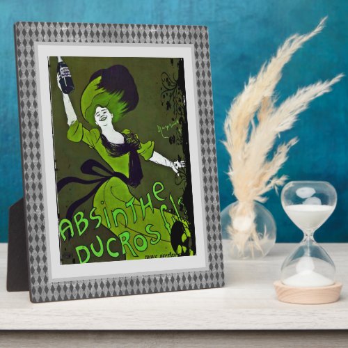 Absinthe in Green Vintage Ad Tabletop Plaque