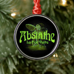 Absinthe La Fee Verte Fairy With Glass Metal Ornament at Zazzle