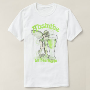 Absinthe La Fee Verte Fairy With Glass T-Shirt