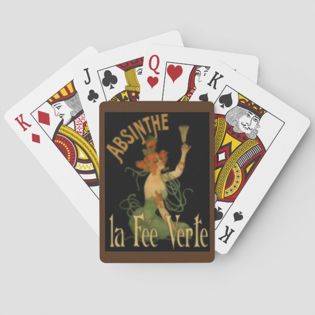 Absinthe La Fee Verte Poster Poker Cards (Back)
