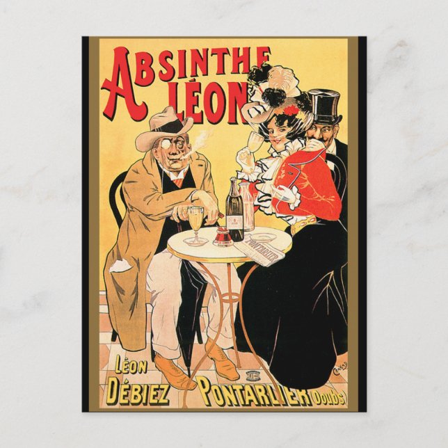 Absinthe Leon Postcard (Front)