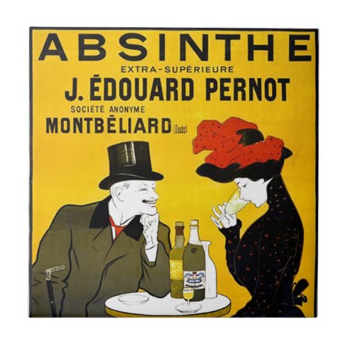 Absinthe Leonetto Cappiello Vintage Advertisement Ceramic Tile