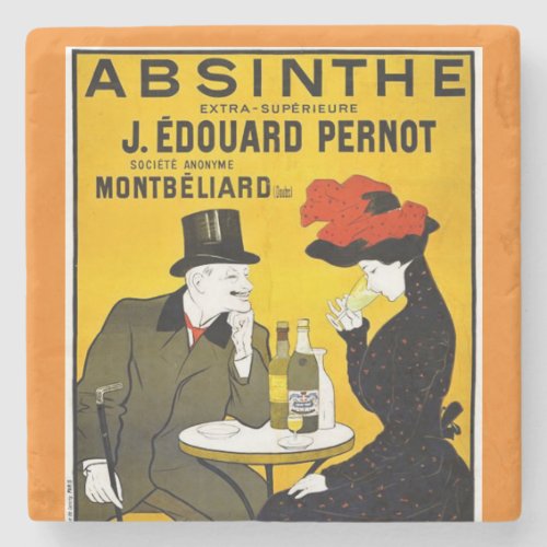 Absinthe Leonetto Cappiello Vintage Advertisement Stone Coaster