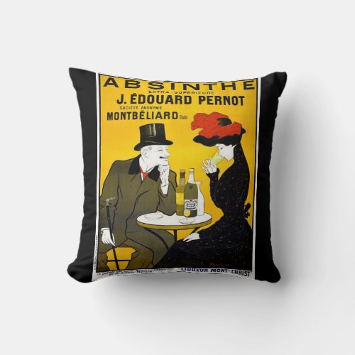 Absinthe Leonetto Cappiello Vintage Advertisement Throw Pillow