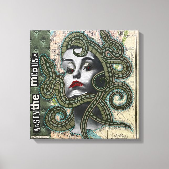 Absinthe Medusa by Natalie Schorr Canvas Print (Front)