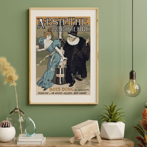 Absinthe Parisienne Vintage French Advertising  Poster
