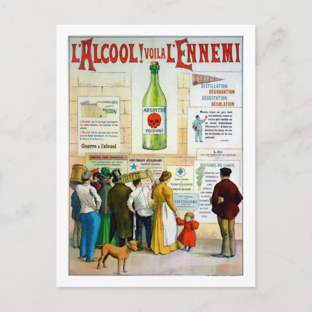 Absinthe Poison Postcard (Front)