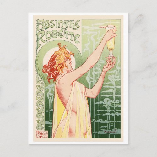 Absinthe Robette _ Alcohol Vintage Poster Postcard