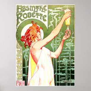 ABSINTHE ROBETTE Henri Privat Livemont Art Nouveau Poster