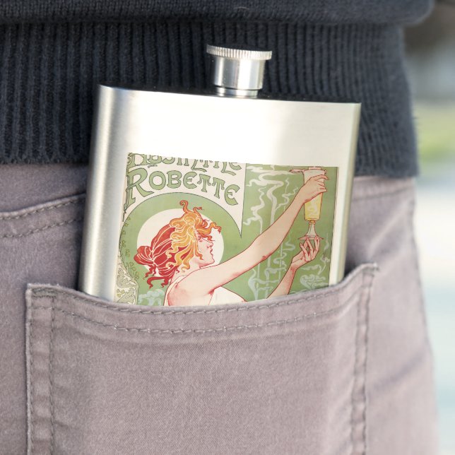 Absinthe Robette Hip Flask (In Situ)