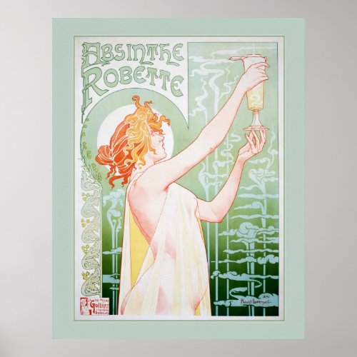 Absinthe Robette Mint Poster