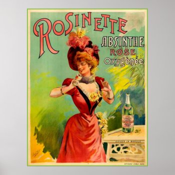 Absinthe Rosinette Poster by RetroAndVintage at Zazzle