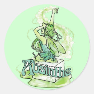 Absinthe Sugar Cube Fairy Classic Round Sticker