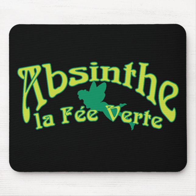 Absinthe Text La Fee Verte Mouse Pad (Front)