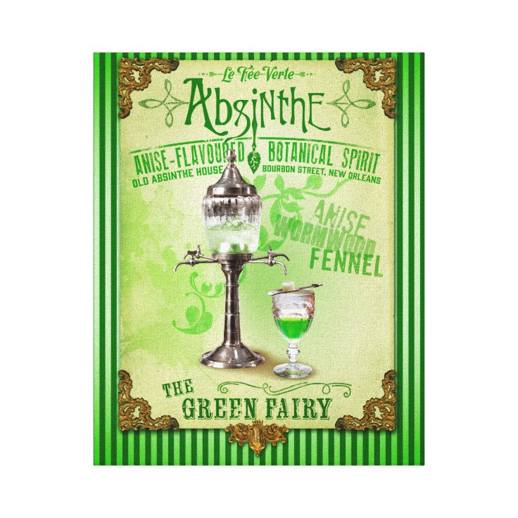Absinthe "The Green Fairy" Canvas Print Zazzle