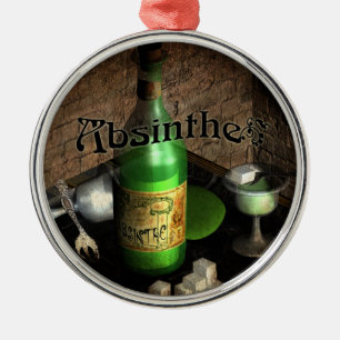 Absinthe Tray Still Life Metal Ornament