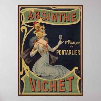 Absinthe Vichet Poster by RetroAndVintage at Zazzle