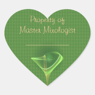Absinthini Faery Martini Art Heart Sticker