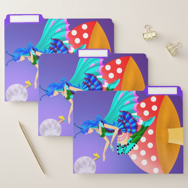 Absolem on Mushroom - wonderland  File Folder (Set)