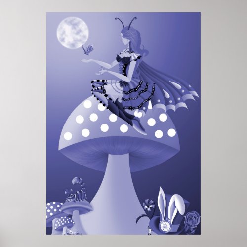 Absolem Transformed on Mushroom  Poster