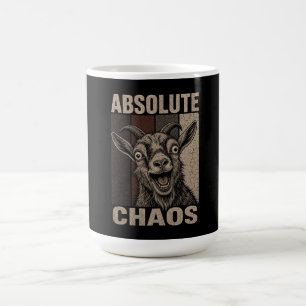 Absolute Chaos Screaming Goat Funny Retro Design Coffee Mug