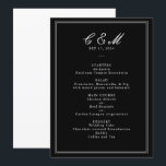 Absolute Classic Script Black and White Wedding Program<br><div class="desc">This wedding suite was created for a classic wedding. It also pairs well with my collection of bold poppies and roses if you choose to mix and match. DM with any design requests,  especially changes to the bridal party list. Thanks!</div>