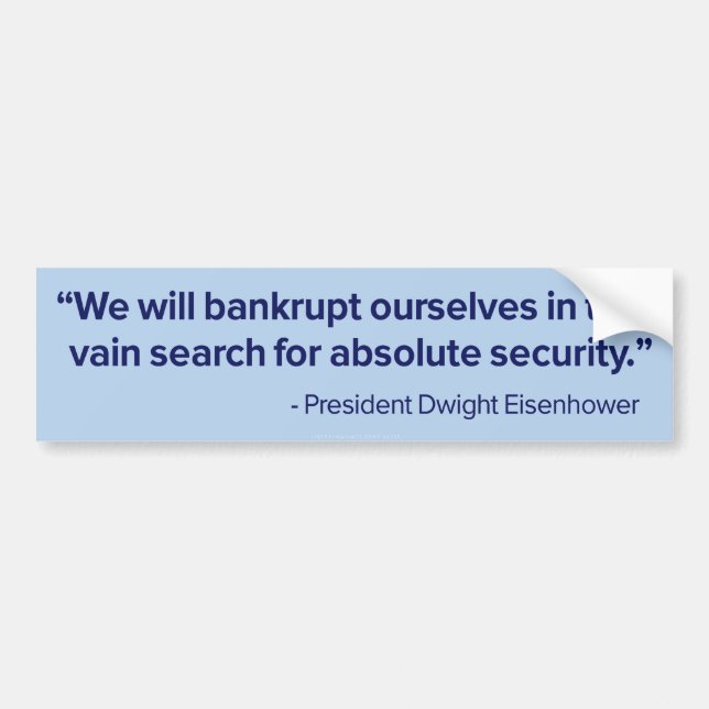 Absolute Security Ike Bumper Sticker (Front)