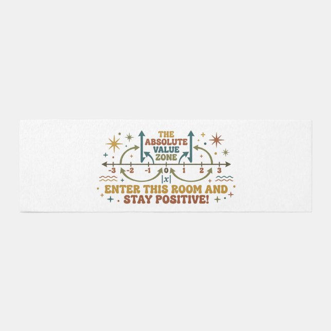 Absolute Value Zone Math Teacher Rug - Funny Stay  (Front)