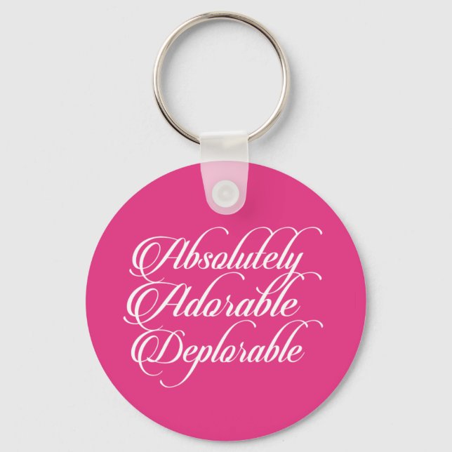 Absolutely Adorable Deplorable Keychain (Front)